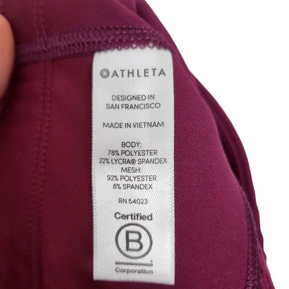 Athleta Contender Mesh Tight/Legging Powerlift in Beach Plum Size XSP - Picture 12 of 12